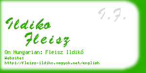 ildiko fleisz business card
