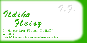 ildiko fleisz business card